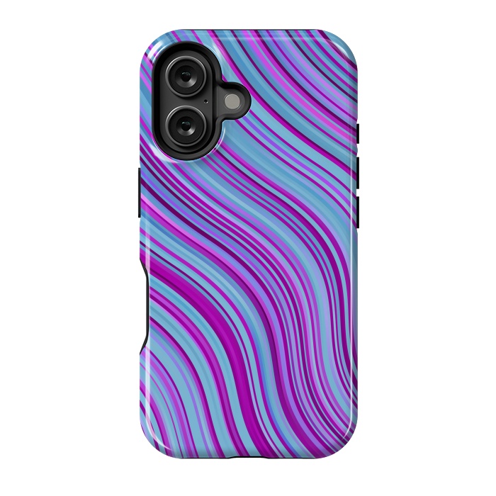 iPhone 16 StrongFit Liquid Marble Blue Purple and Blue by ArtsCase