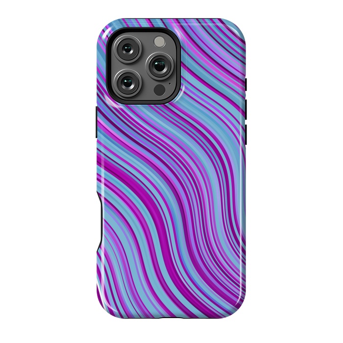 iPhone 16 Pro Max StrongFit Liquid Marble Blue Purple and Blue by ArtsCase