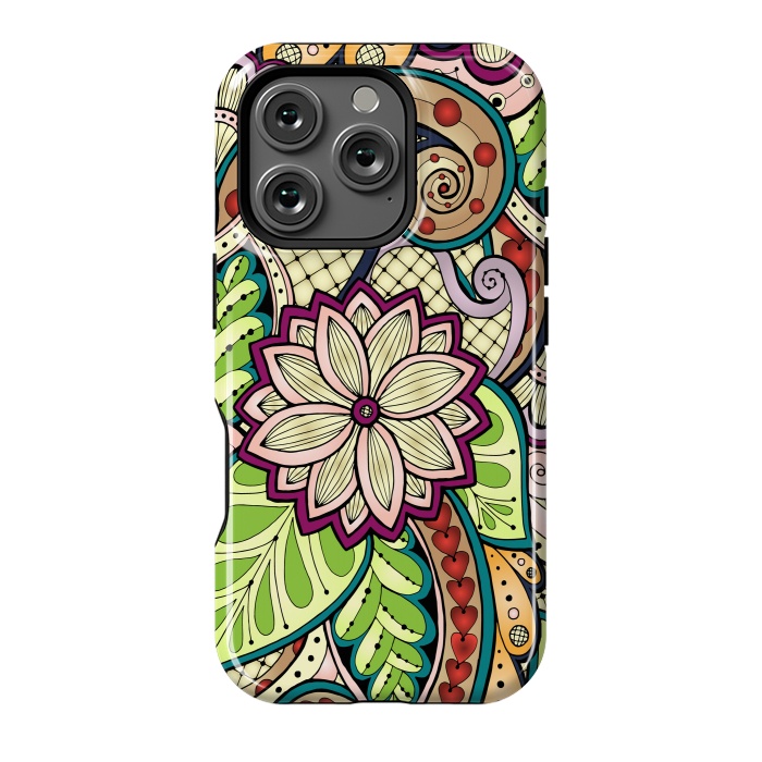 iPhone 16 Pro StrongFit Ornamental Seamless Ethnic Pattern by ArtsCase