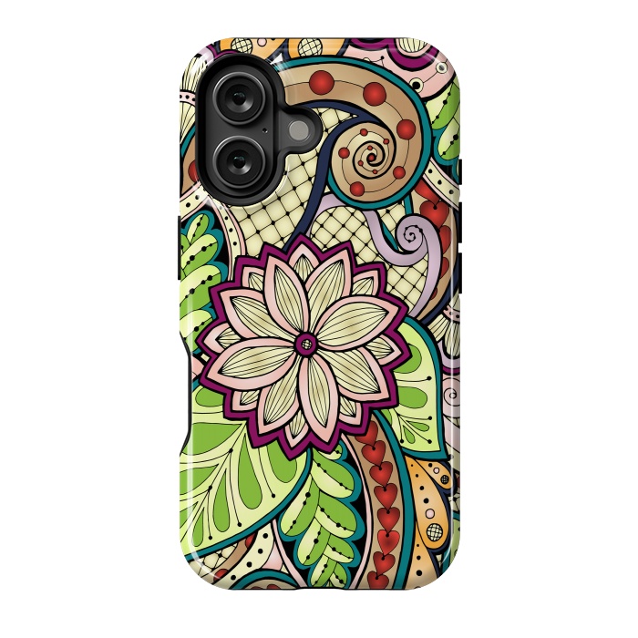 iPhone 16 StrongFit Ornamental Seamless Ethnic Pattern by ArtsCase