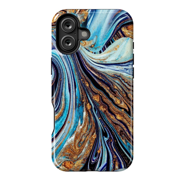 iPhone 16 Plus StrongFit Persian Blue Seamless Pattern by ArtsCase