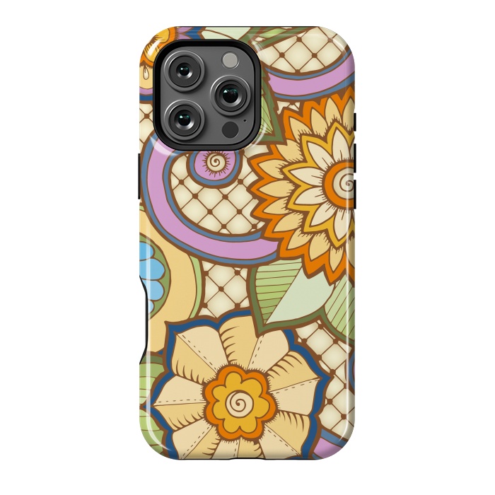 iPhone 16 Pro Max StrongFit Daisies Pattern with Circle Elements IV by ArtsCase