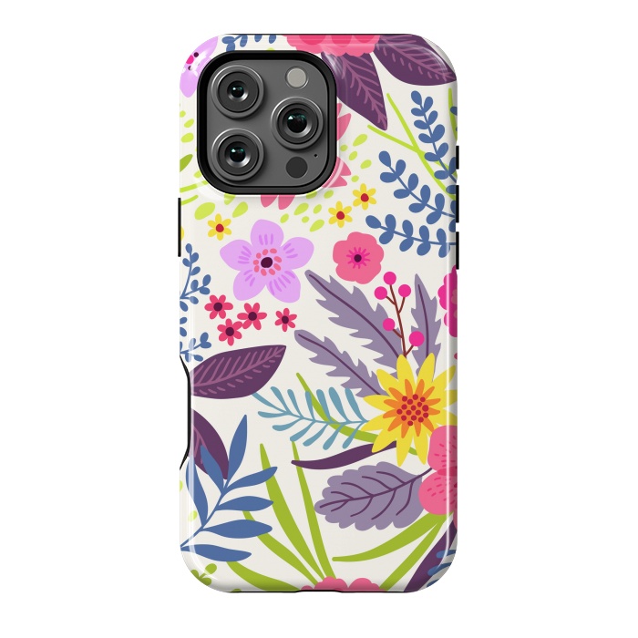 iPhone 16 Pro Max StrongFit Flowers with Purple Tones by ArtsCase