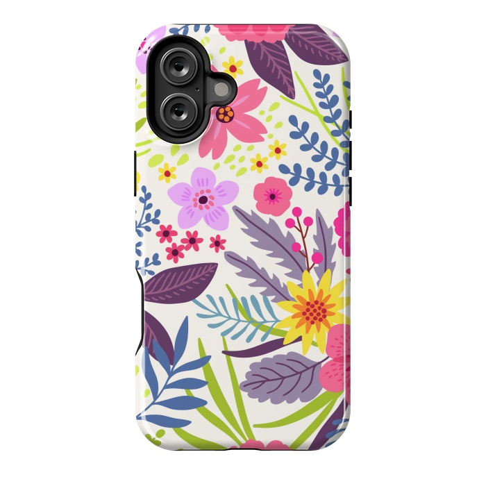 iPhone 16 Plus StrongFit Flowers with Purple Tones by ArtsCase