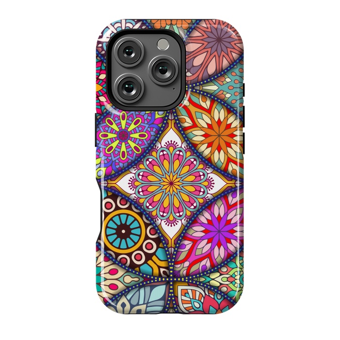 iPhone 16 Pro StrongFit Mandala pattern with bright colors 12 by ArtsCase