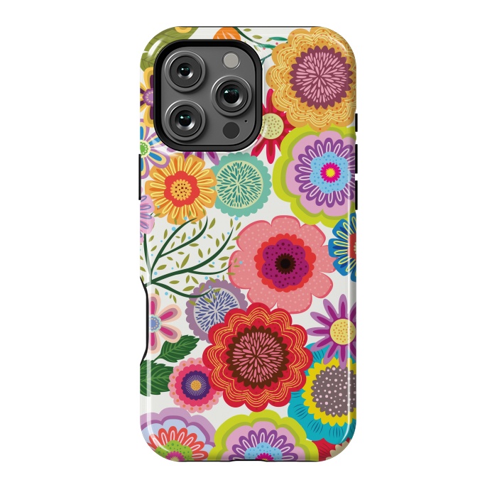 iPhone 16 Pro Max StrongFit Seamless Pattern with Flowers XI by ArtsCase