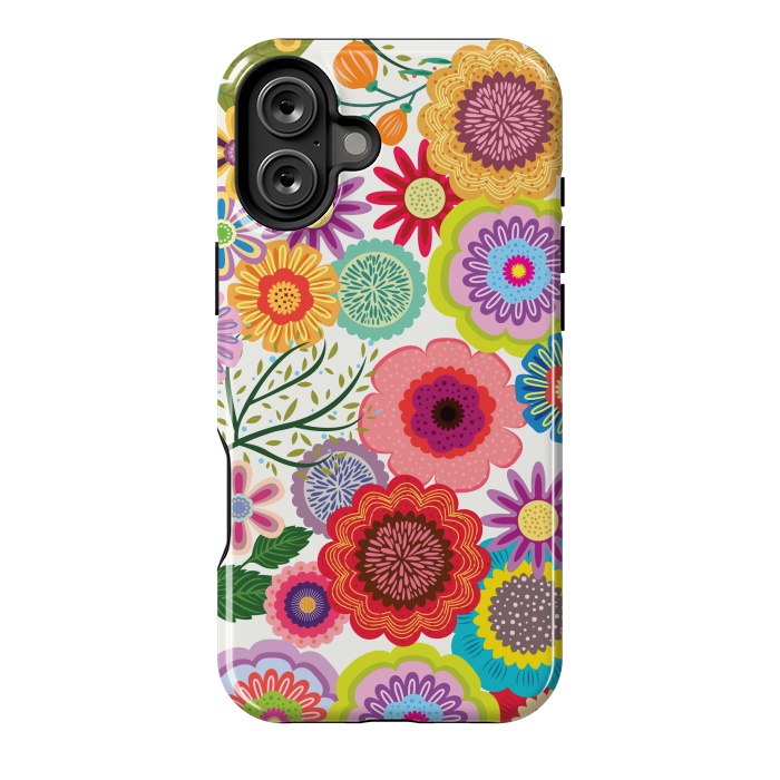 iPhone 16 Plus StrongFit Seamless Pattern with Flowers XI by ArtsCase