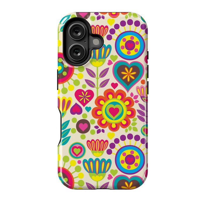 iPhone 16 StrongFit Sweet Pink Flowers 789 by ArtsCase