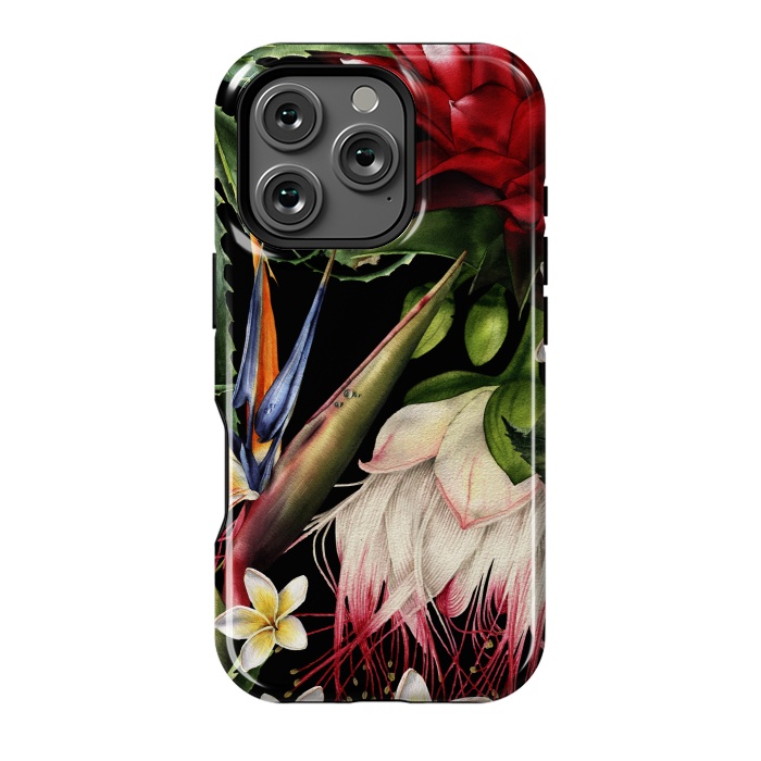 iPhone 16 Pro StrongFit Tropical Design Flowers 000 by ArtsCase