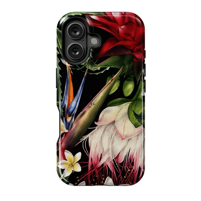 iPhone 16 StrongFit Tropical Design Flowers 000 by ArtsCase