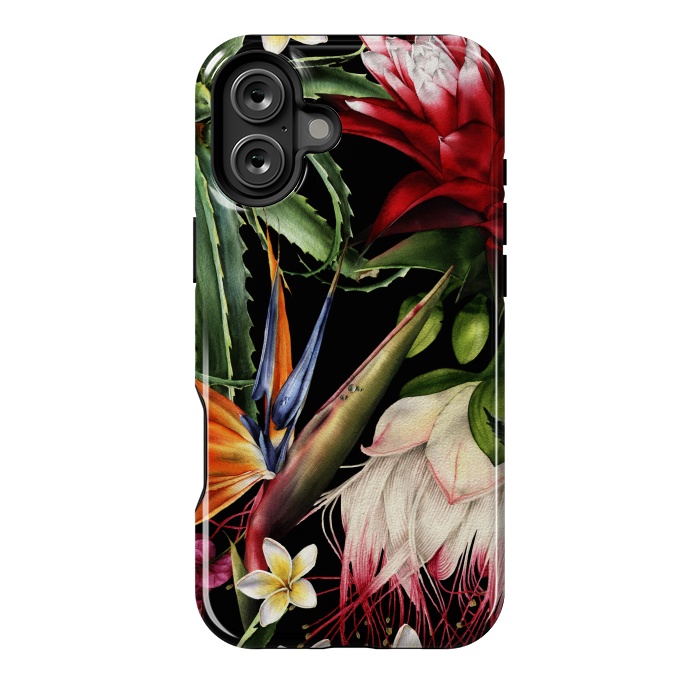 iPhone 16 Plus StrongFit Tropical Design Flowers 000 by ArtsCase