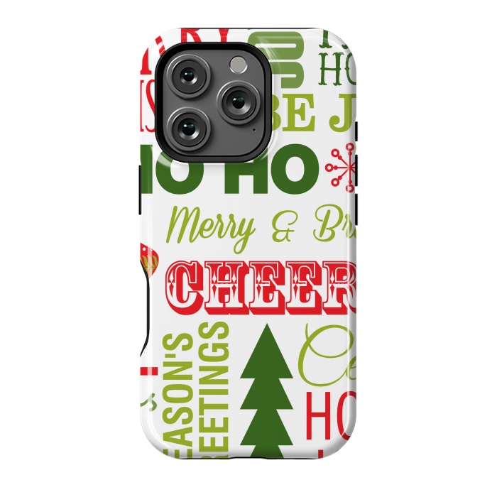 iPhone 16 Pro StrongFit Christmas Greeting Pattern by ArtsCase