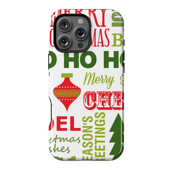 iPhone 16 Pro Max StrongFit Christmas Greeting Pattern by ArtsCase