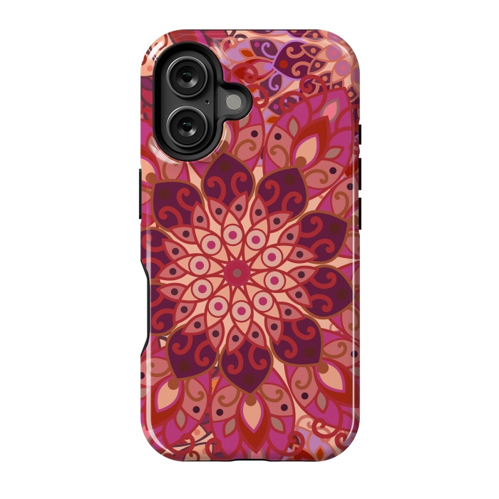 iPhone 16 StrongFit Colorful Mandala Pattern II by ArtsCase