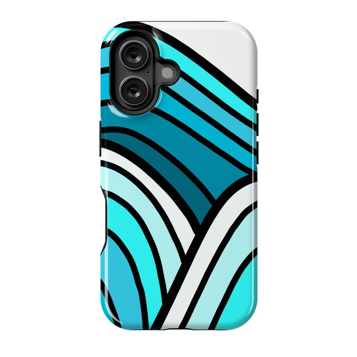 iPhone 16 StrongFit 3 waves of the ocean by Steve Wade (Swade)