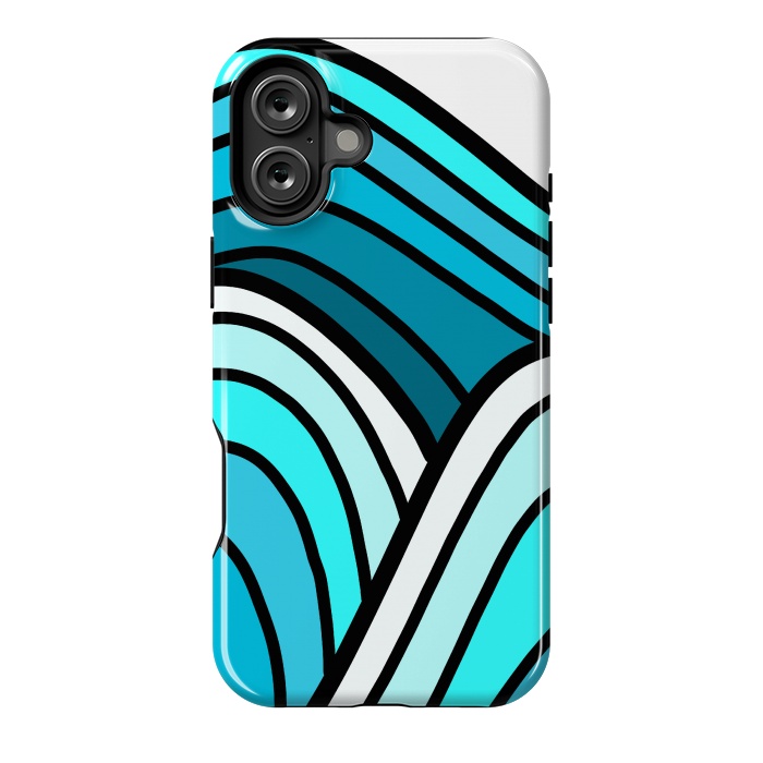 iPhone 16 Plus StrongFit 3 waves of the ocean by Steve Wade (Swade)