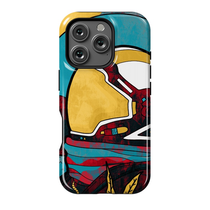 iPhone 16 Pro StrongFit The yellow astronaut explorer by Steve Wade (Swade)