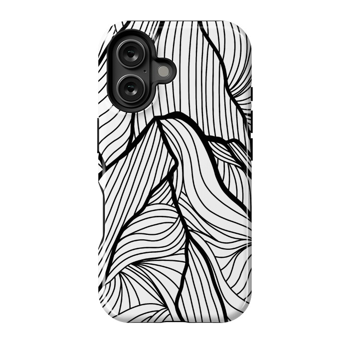 iPhone 16 StrongFit Mountains of lines by Steve Wade (Swade)