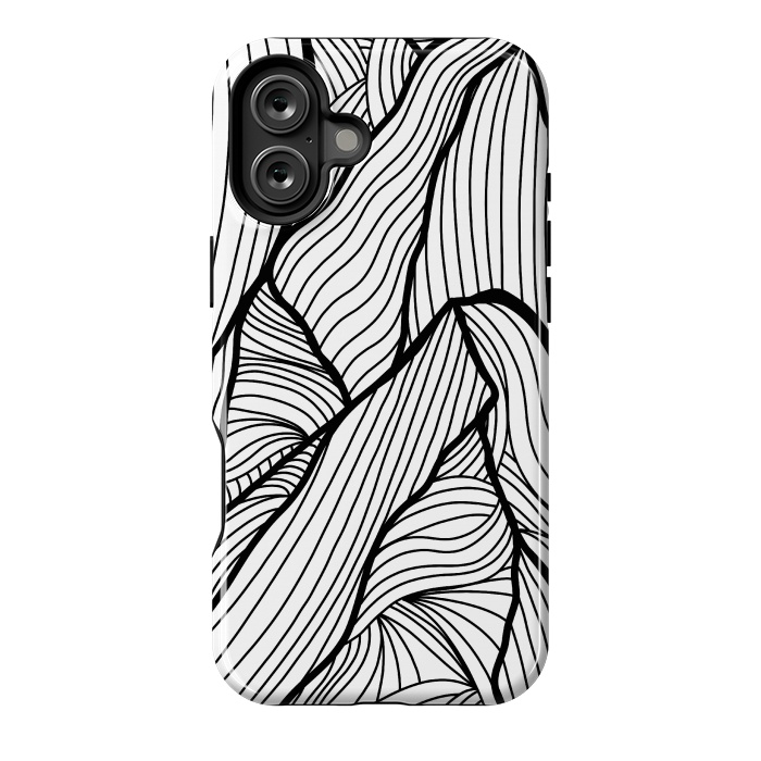 iPhone 16 Plus StrongFit Mountains of lines by Steve Wade (Swade)