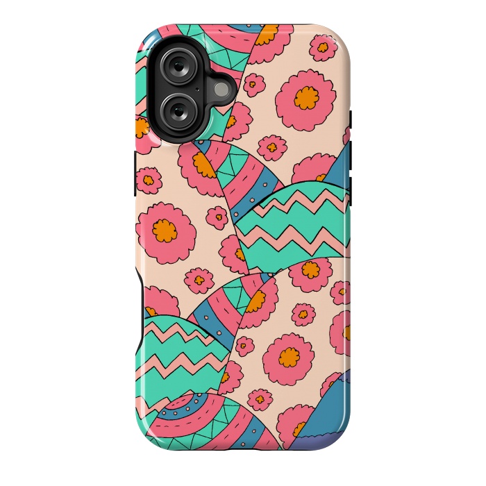 iPhone 16 Plus StrongFit Flower pattern hills by Steve Wade (Swade)