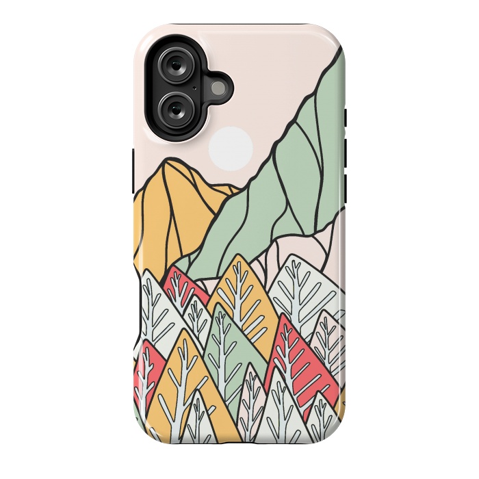 iPhone 16 Plus StrongFit Autumnal forest mountains by Steve Wade (Swade)