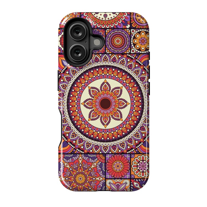 iPhone 16 StrongFit Mandala Pattern Design with Period Decorative Elements by ArtsCase