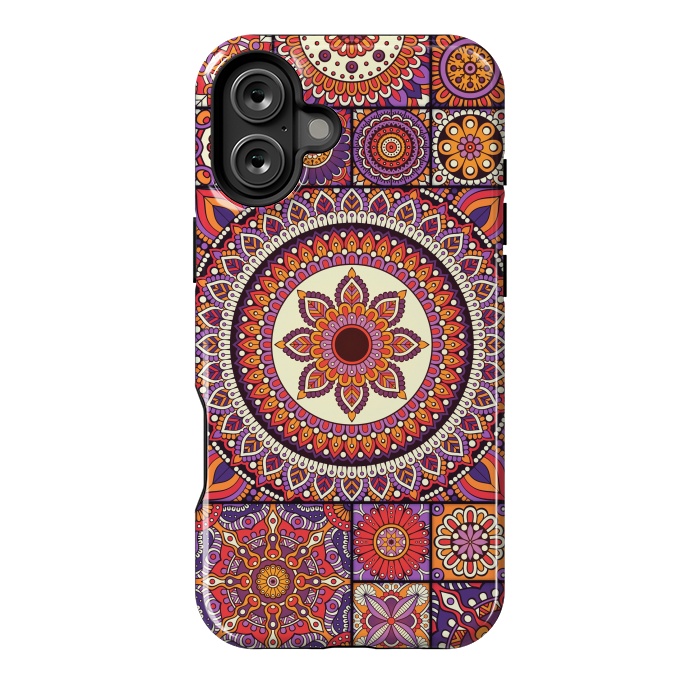 iPhone 16 Plus StrongFit Mandala Pattern Design with Period Decorative Elements by ArtsCase