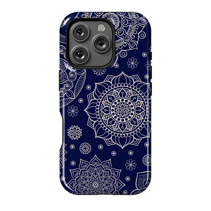 iPhone 16 Pro StrongFit Mandala Pattern with Vintage Decorative Elements by ArtsCase