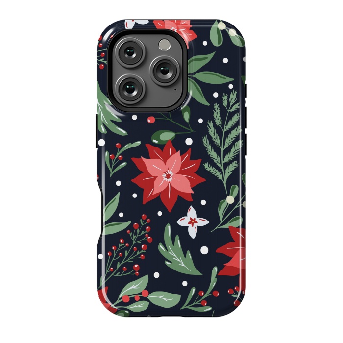 iPhone 16 Pro StrongFit Ponsettia Floral by ArtsCase