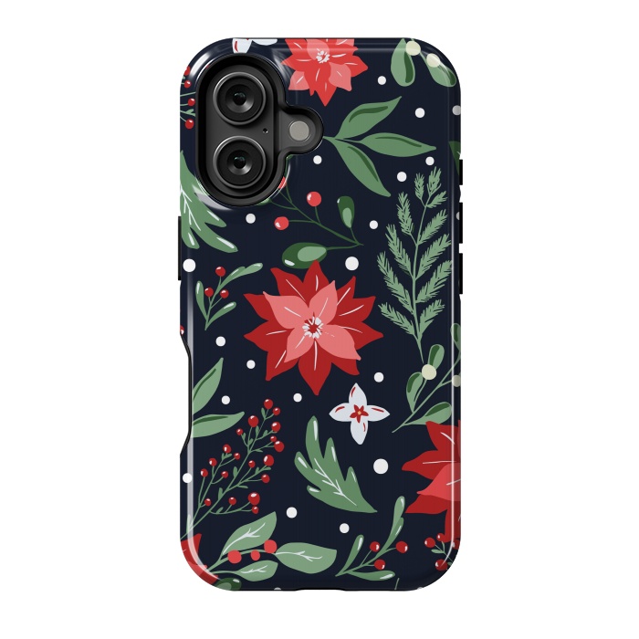 iPhone 16 StrongFit Ponsettia Floral by ArtsCase