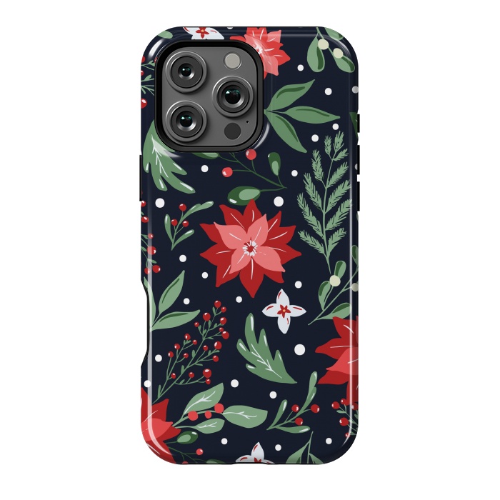 iPhone 16 Pro Max StrongFit Ponsettia Floral by ArtsCase