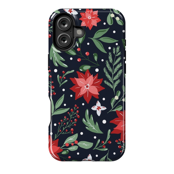 iPhone 16 Plus StrongFit Ponsettia Floral by ArtsCase