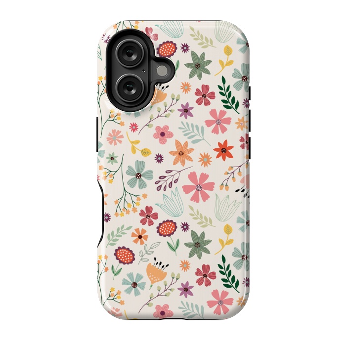 iPhone 16 StrongFit Pretty Flowers Pattern Design XIII by ArtsCase