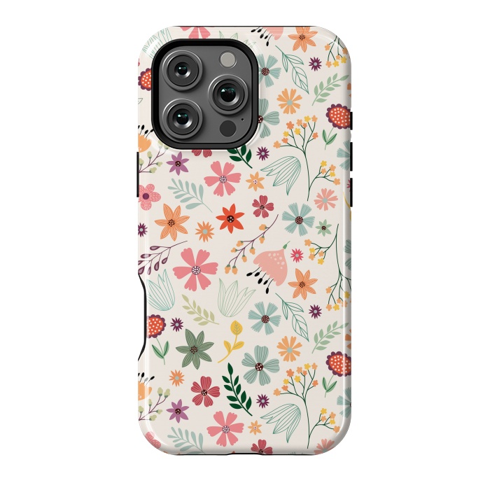 iPhone 16 Pro Max StrongFit Pretty Flowers Pattern Design XIII by ArtsCase