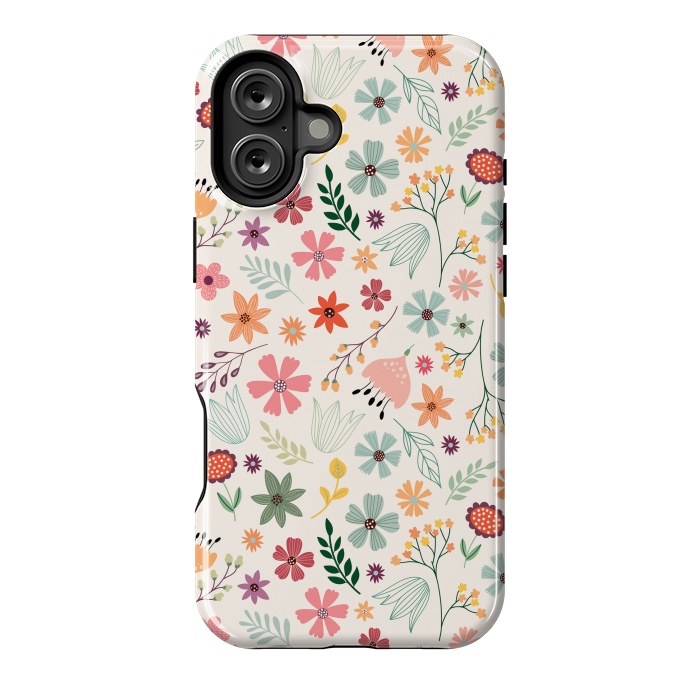 iPhone 16 Plus StrongFit Pretty Flowers Pattern Design XIII by ArtsCase