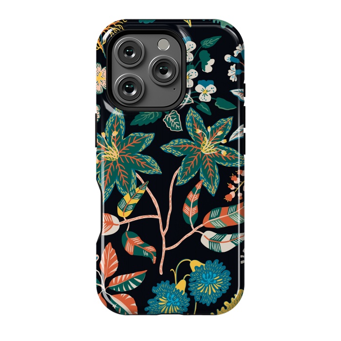 iPhone 16 Pro StrongFit Randomly Scattered Botanical Motifs by ArtsCase