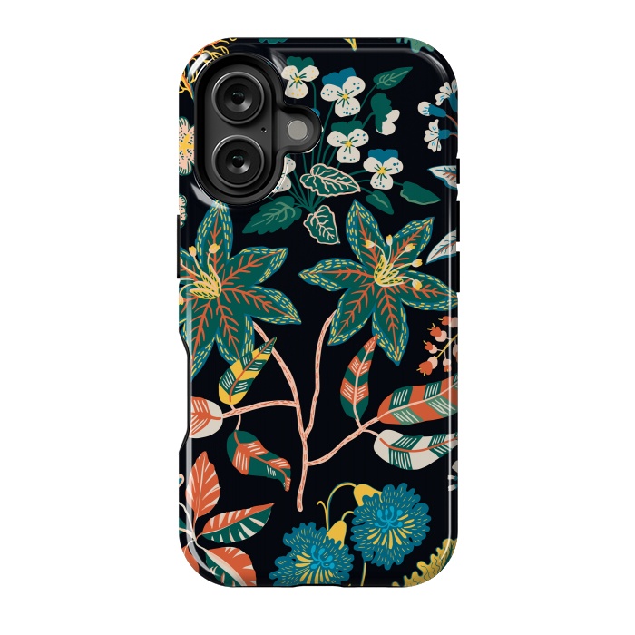 iPhone 16 StrongFit Randomly Scattered Botanical Motifs by ArtsCase