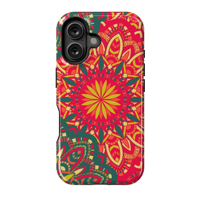 iPhone 16 StrongFit Round Mandala Pattern by ArtsCase