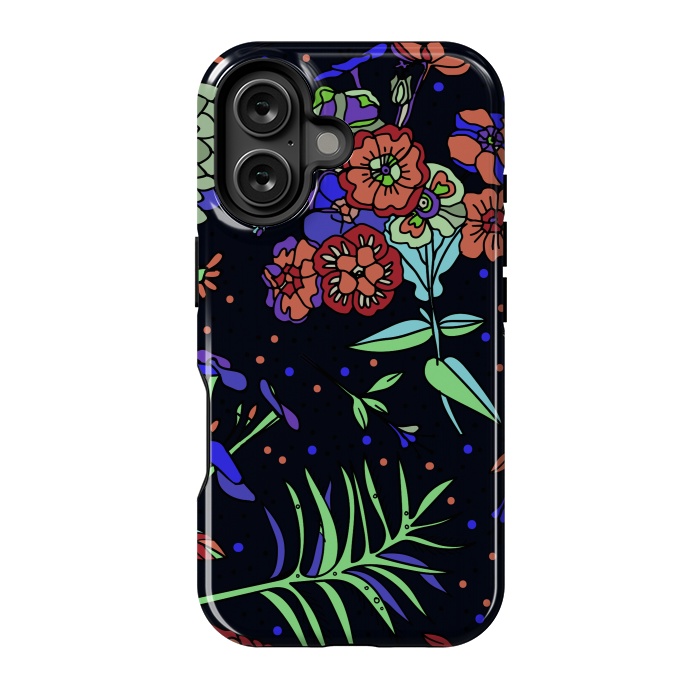 iPhone 16 StrongFit Seamless Floral Pattern 333 by ArtsCase