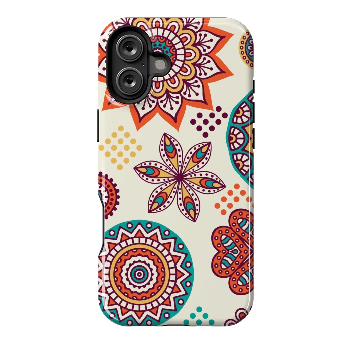 iPhone 16 Plus StrongFit Seamless Mandalas Indian Pattern by ArtsCase