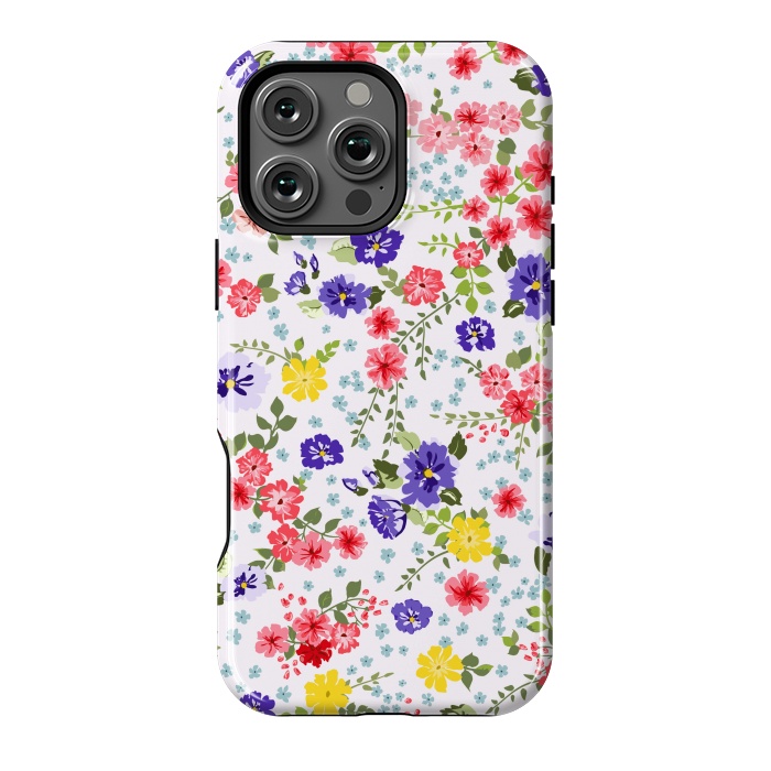 iPhone 16 Pro Max StrongFit Simple Cute Pattern in Small-Scale Flowers by ArtsCase