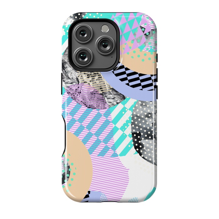 iPhone 16 Pro StrongFit Colorful graphic pop-art collage by Oana 