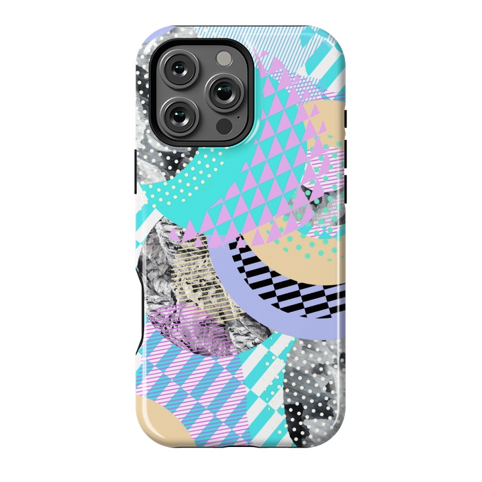 iPhone 16 Pro Max StrongFit Colorful graphic pop-art collage by Oana 