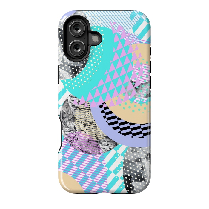 iPhone 16 Plus StrongFit Colorful graphic pop-art collage by Oana 