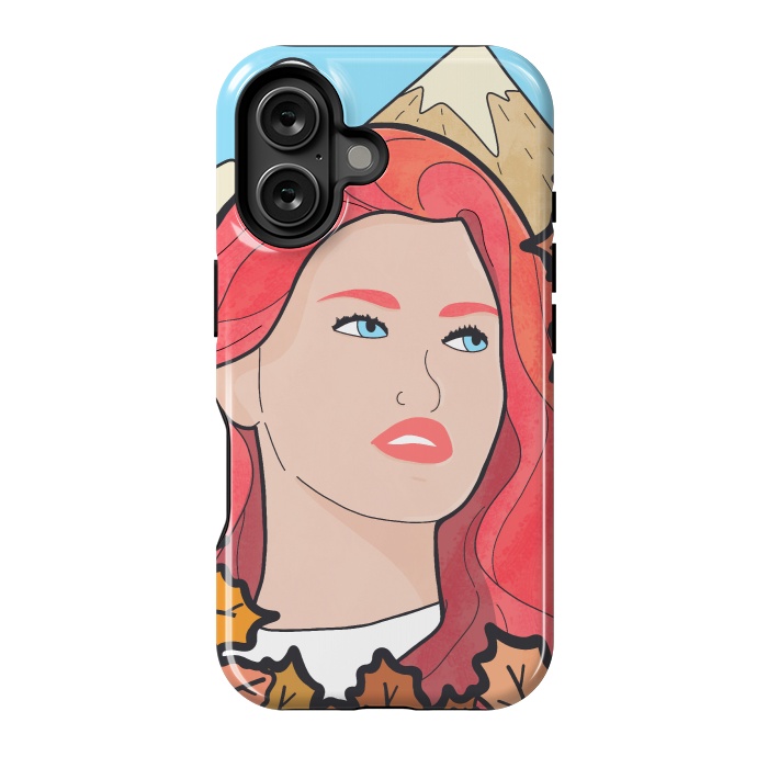 iPhone 16 StrongFit The autumn girl by Steve Wade (Swade)