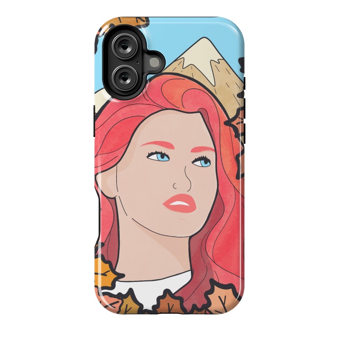 iPhone 16 Plus StrongFit The autumn girl by Steve Wade (Swade)