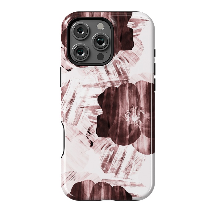 iPhone 16 Pro Max StrongFit Brushed dark pink rose petals by Oana 