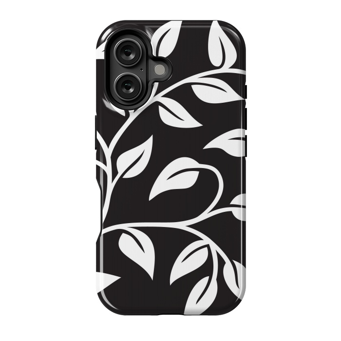 iPhone 16 StrongFit White Leaves  by Winston