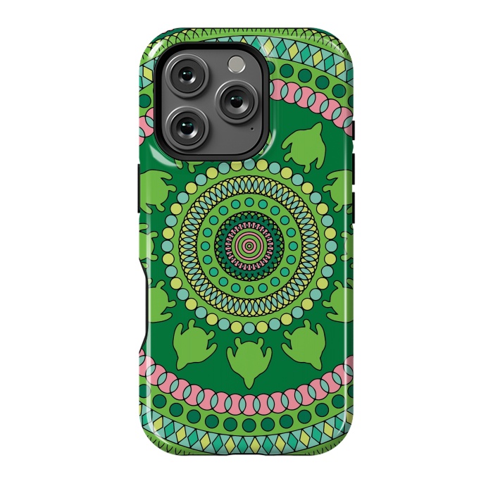 iPhone 16 Pro StrongFit Green mandala  by Winston