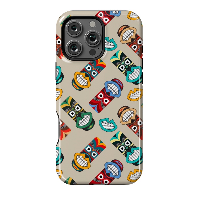 iPhone 16 Pro Max StrongFit Ethnic Tikki Masks by TMSarts